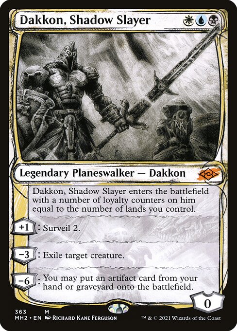 [Foil] MH2 363 Dakkon, Shadow Slayer (Showcase) M