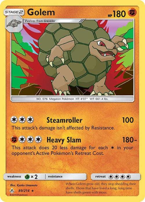 [Reverse Holo] SM10 089/214 Golem RH