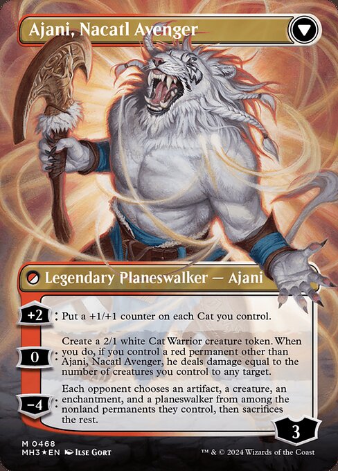 [Foil] MH3 468 Ajani, Nacatl Pariah (0468 - Textured Foil Borderless) M