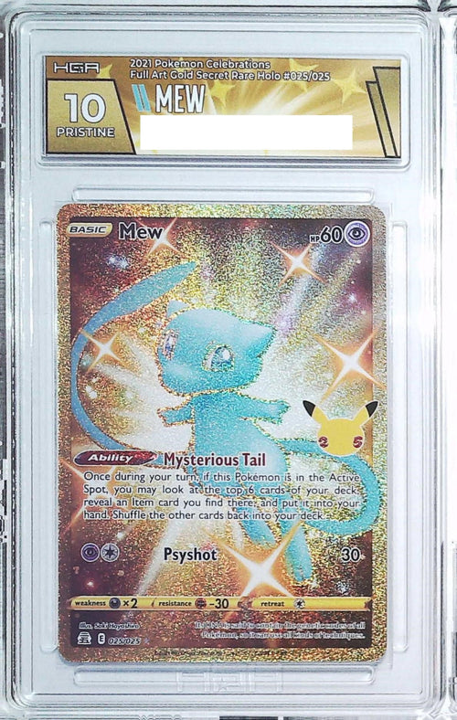[HGA 10] 2021 Pokemon Celebrations Classic Collection 25 Mew Full Art Gold Secret Rare Holo