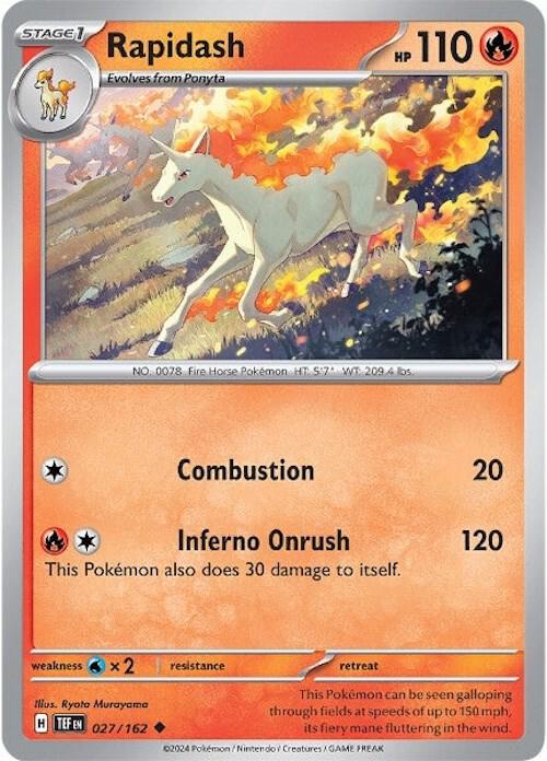 [Reverse Holo] TEF 027/162 Rapidash U