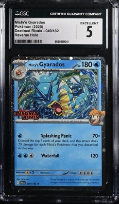 [CGC 5] 2025 Pokemon ENGLISH Destined Rivals MISTY'S GYARADOS #049/182 -REVERSE HOLO