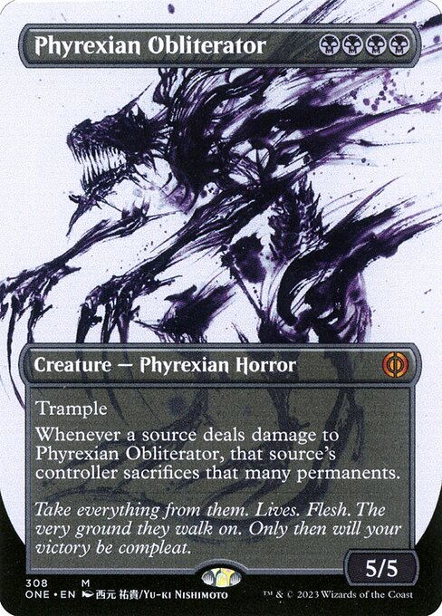 [Foil] ONE 308 Phyrexian Obliterator (308 - Borderless Ichor) M