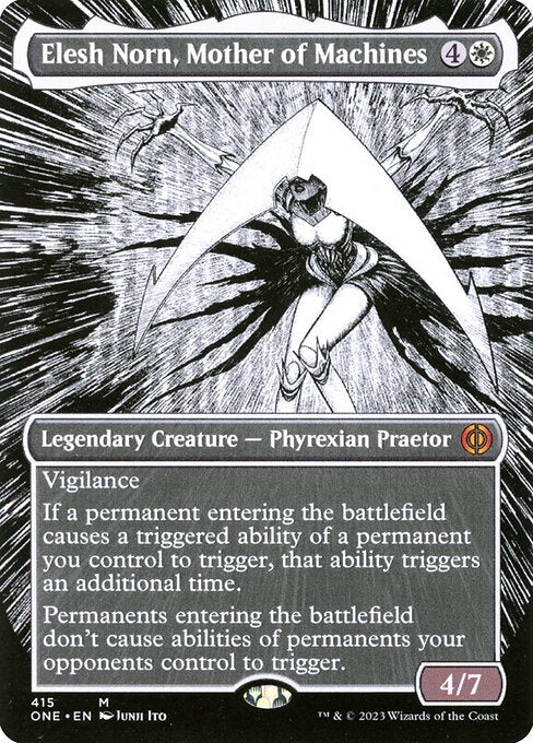 [Foil] ONE 415 Elesh Norn, Mother of Machines (415 - Borderless Manga) M