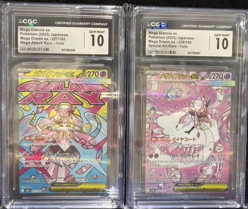 [CGC 10] 2025 POKEMON JAPANESE M2A DIANCIE #238 SAR + [CGC 10] 2025 POKEMON JAPANESE M2A DIANCIE #227 SAR