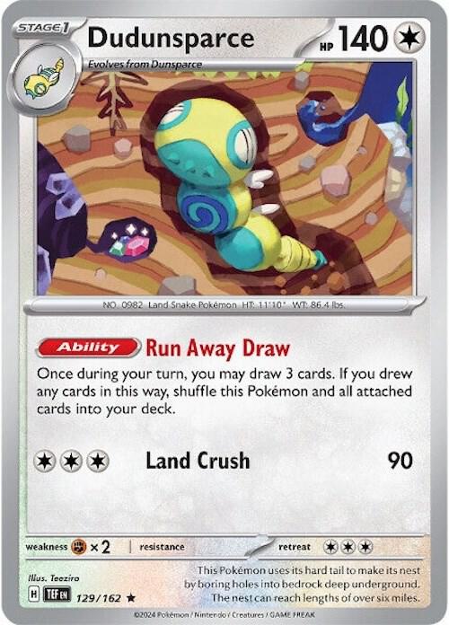 [Reverse Holo] TEF 129/162 Dudunsparce R