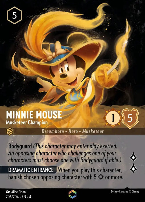 206/204·EN·4 Minnie Mouse - Musketeer Champion E