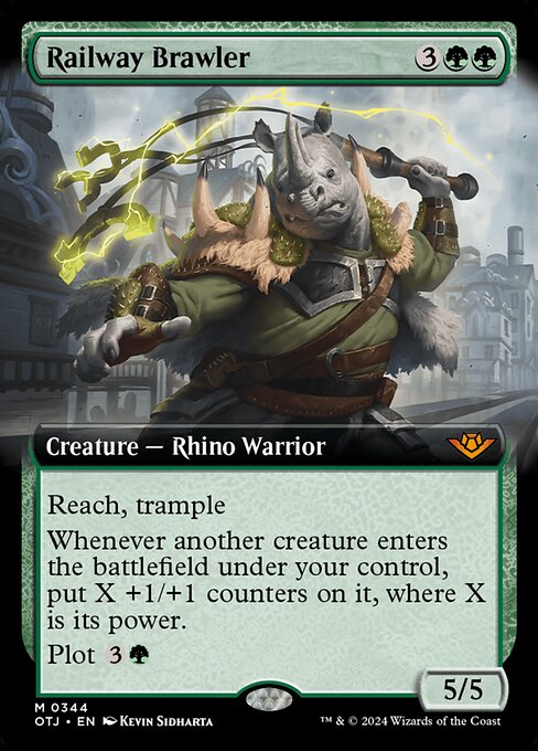 [Foil] OTJ 344 Railway Brawler (0344 - Extended Art) M