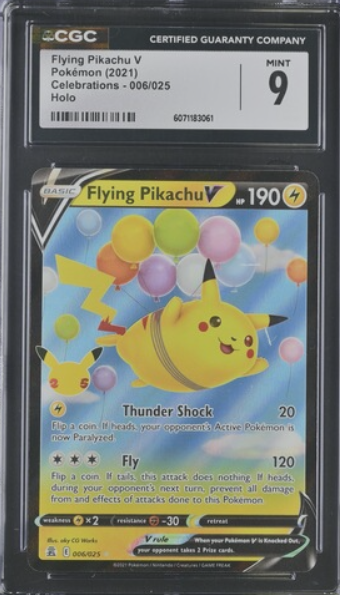 [CGC 9] 2021 POKEMON ENGLISH CELEBRATIONS PIKACHU #6 HOLO