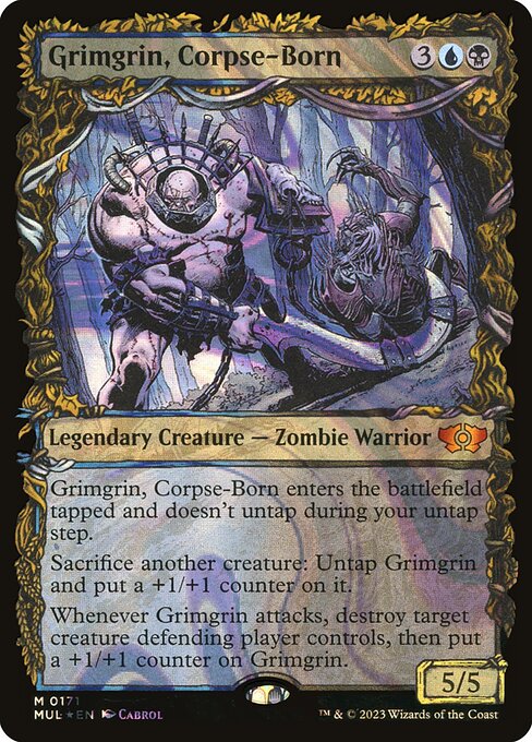 [Foil] MUL 171 Grimgrin, Corpse-Born (0171 - Halo Foil) M