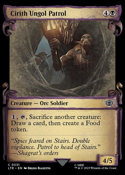 [Foil] LTR 531 Cirith Ungol Patrol (0531 - Scroll Showcase - Silver Foil) C