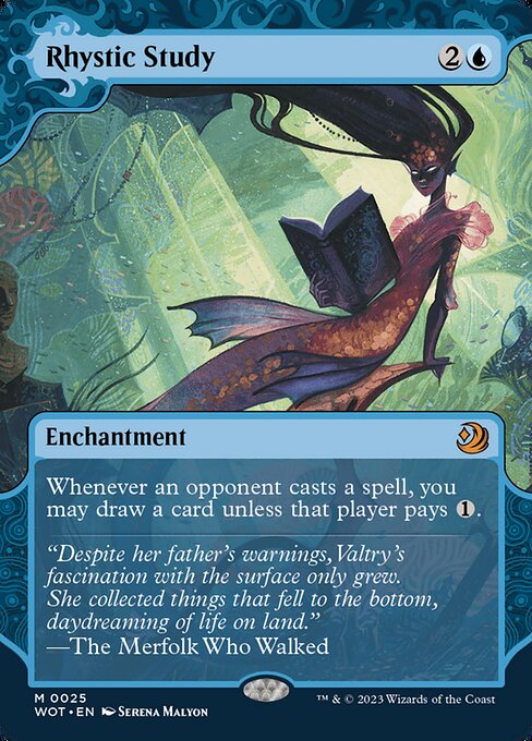 [Foil] WOT 025 Rhystic Study (0025) M