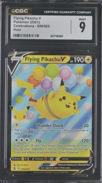 [CGC 9] 2021 POKEMON ENGLISH CELEBRATIONS PIKACHU #6 HOLO