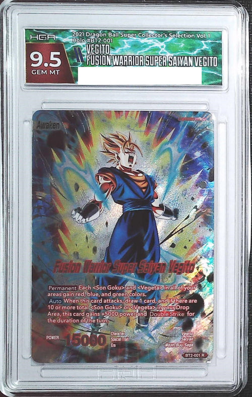 [HGA 9.5] 2021 Dragon Ball  Super Collector's Selection Vol.1 BT2-001 Vegito//Fusion Warrior Super Saiyan Vegito R Holo