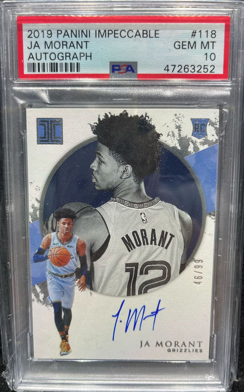 [PSA 10]2019 PANINI IMPECCABLE JA MORANT AUTOGRAPH