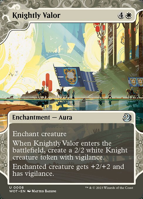 [Foil] WOT 008 Knightly Valor (0008) U