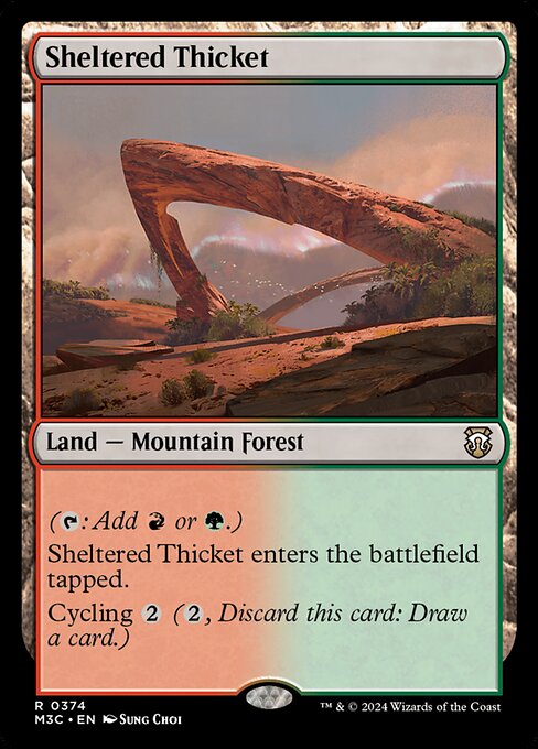 [Foil] M3C 374 Sheltered Thicket (Ripple Foil) R
