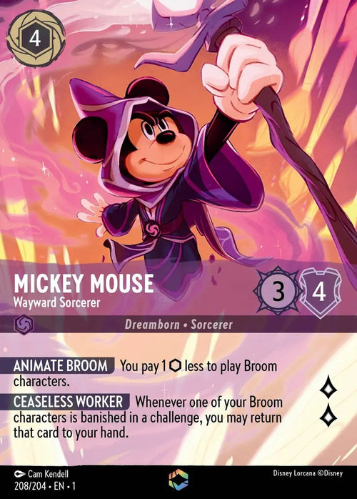 208/204·EN·1 Mickey Mouse - Wayward Sorcerer E