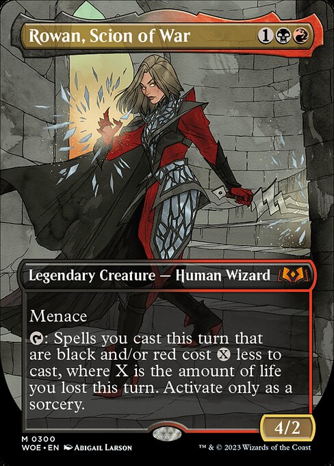 [Foil] WOE 300 Rowan, Scion of War (Borderless) M