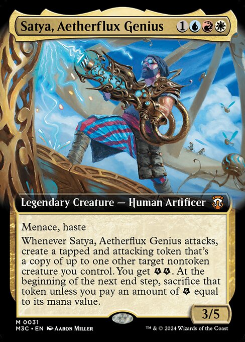[Foil] M3C 031 Satya, Aetherflux Genius (0031 - Extended Art) M
