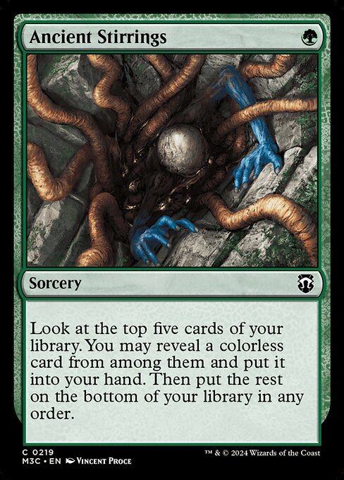 [Foil] M3C 219 Ancient Stirrings (Ripple Foil) C