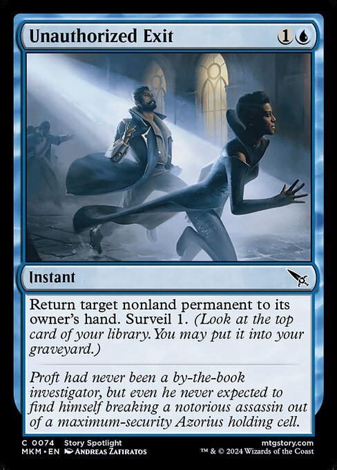 [Foil] MKM 074 Unauthorized Exit C
