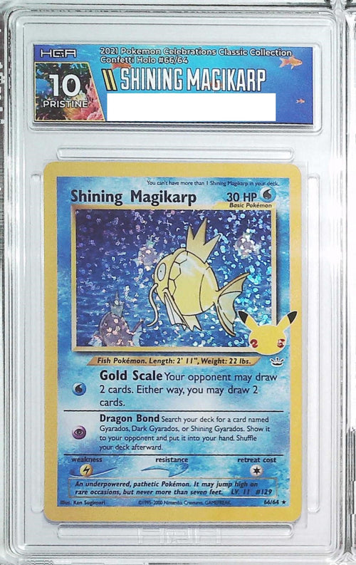 [HGA 10] 2021 Pokemon Celebrations Classic Collection 66 Shining Magikarp Confetti Holo