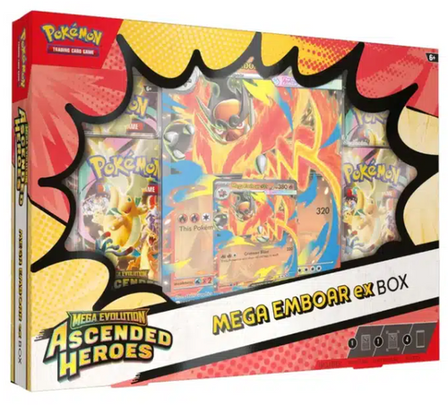 Pokemon TCG English Mega Evolution Ascended Heroes ex Boxes - Emboar