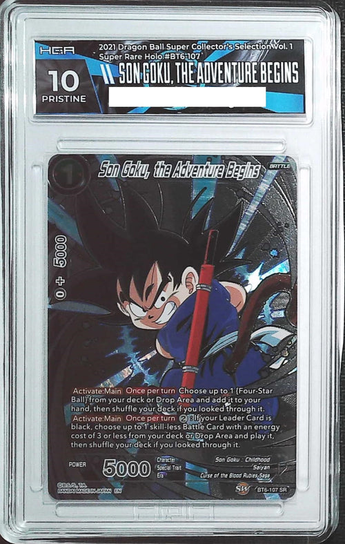 [HGA 10] 2021 Dragon Ball  Super Collector's Selection Vol.1 BT6-107 Son Goku, The Adventure Begins Super Rare Holo