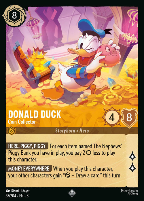 37/204·EN·8 Donald Duck - Coin Collector SR