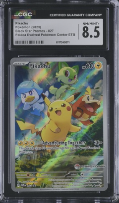[CGC 8.5] 2023 POKEMON ENGLISH PIKACHU ADVENTURING TOGETHER #027 PROMO