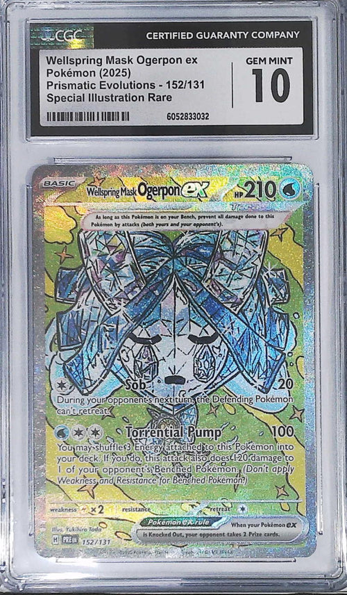 [CGC 10]2025 POKEMON ENGLISH WELLSPRING MASK OGERPON ex PRISMATIC #152 SIR