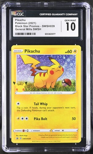 [CGC 10] 2021 POKEMON ENGLISH SWSH PIKACHU #039 PROMO