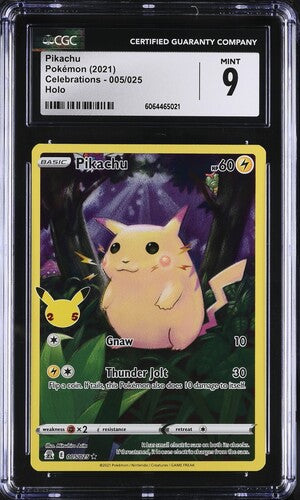 [CGC 9] 2021 POKEMON ENGLISH CELEBRATIONS PIKACHU #005 HOLO