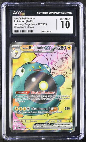 2025 POKEMON ENGLISH JOURNEY TOGETHER IONO'S BELLIBOLT EX 172/159 ULTRA RARE