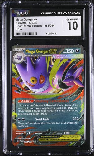 2025 POKEMON ENGLISH PHANTASMAL FLAMES MEGA GENGAR EX 056/094 HOLO