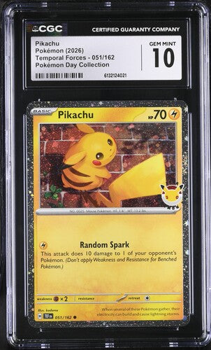 2026 POKEMON ENGLISH TEMPORAL FORCES PIKACHU 051/162 POKEMON DAY COLLECTION