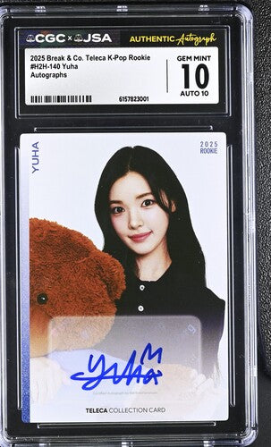 2025 OTHER NON-SPORTS KOREAN TELECA K-POP ROOKIE YUHA H2H-140 AUTOGRAPHS