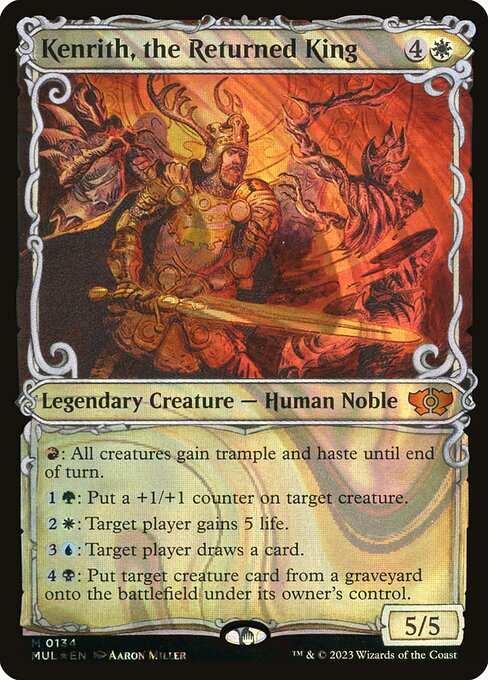 [Foil] MUL 134 Kenrith, the Returned King (0134 - Halo Foil) M