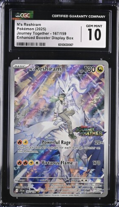[CGC 10] 2025 POKEMON ENGLISH JTG N'S RESHIRAM #167