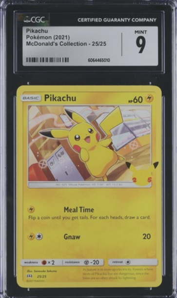 [CGC 9] 2021 POKEMON ENGLISH McDonald's COLLECTION #25 PROMO