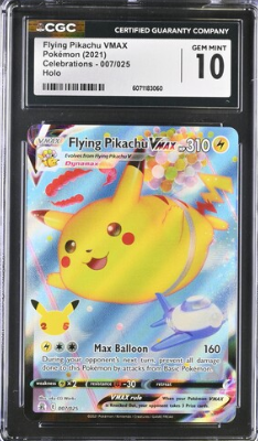 [CGC 10] 2021 POKEMON ENGLISH 25TH FLYING PIKACHU #007 HOLO