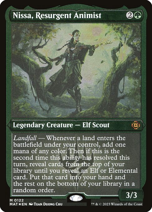 [Foil Etched] MAT 122 Nissa, Resurgent Animist (Foil Etched) M