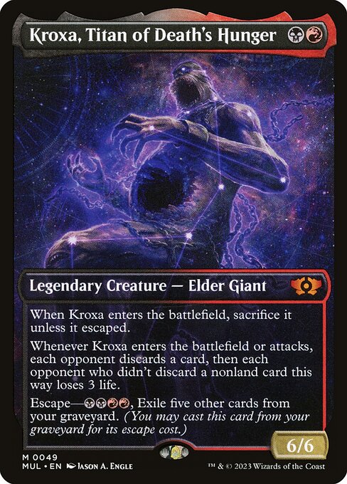 [Foil] MUL 049 Kroxa, Titan of Death's Hunger M
