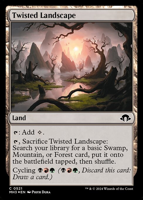 [Foil] MH3 521 Twisted Landscape (0521 - Ripple Foil) C