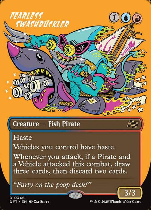 [Foil] DFT 346 Fearless Swashbuckler (0346 - Borderless) R