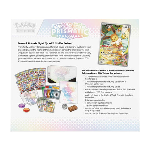 (預訂)Pokemon TCG 美版 Scarlet & Violet SV8.5「Prismatic Evolutions」Elite Trainer Box - 皇巢卡店 Beehive Trading Card Shop