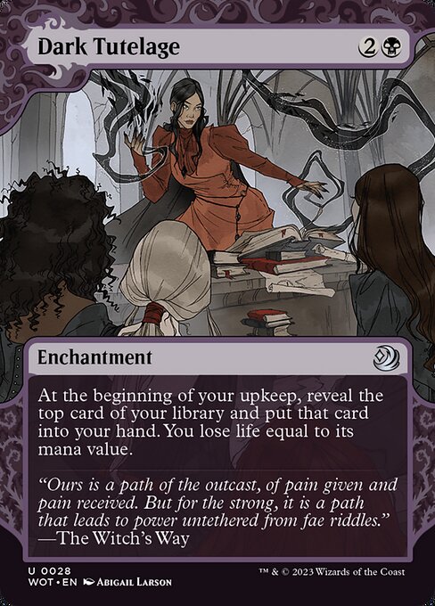 [Foil] WOT 028 Dark Tutelage (0028) U