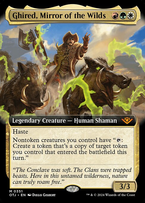 [Foil] OTJ 351 Ghired, Mirror of the Wilds (0351 - Extended Art) M