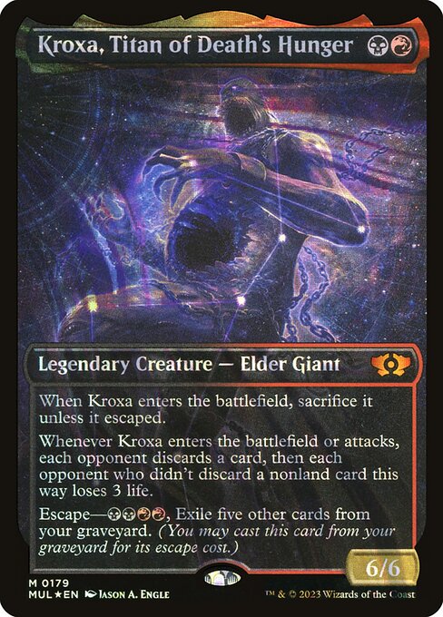 [Foil] MUL 179 Kroxa, Titan of Death's Hunger (0179 - Halo Foil) M
